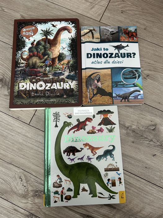 Książki o dinozaurach + puzzle