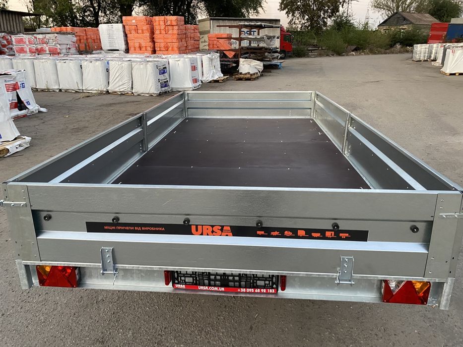 Причіп платформа 4х2 оцинкований з гальмівною системою на 2700кг