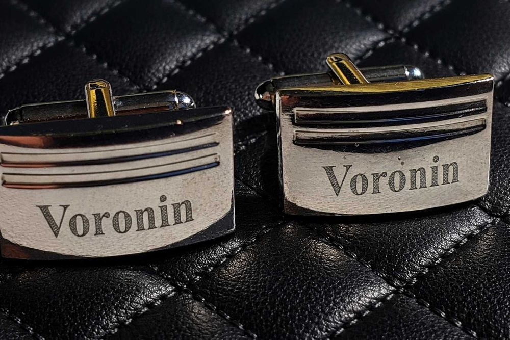 Чоловічі запонки Voronin • сріблястий колір