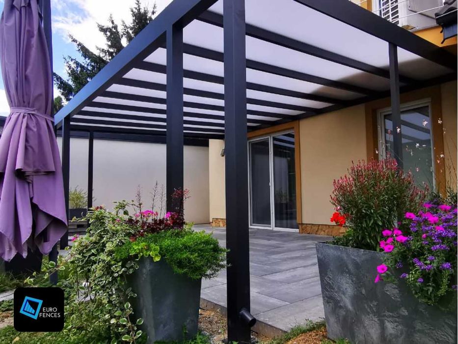 Zadasznie aluminiowe - Nowoczesna pergola ogrodowa - Euro Fences