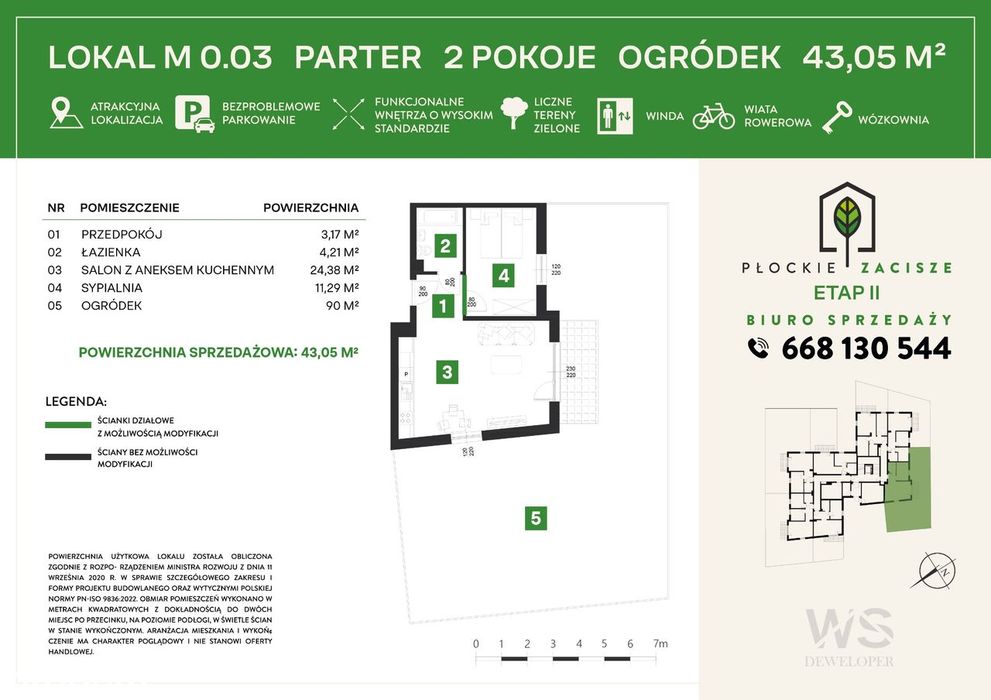 Płockie Zacisze Etap II - 43,05 m2 + Ogród 90 m2