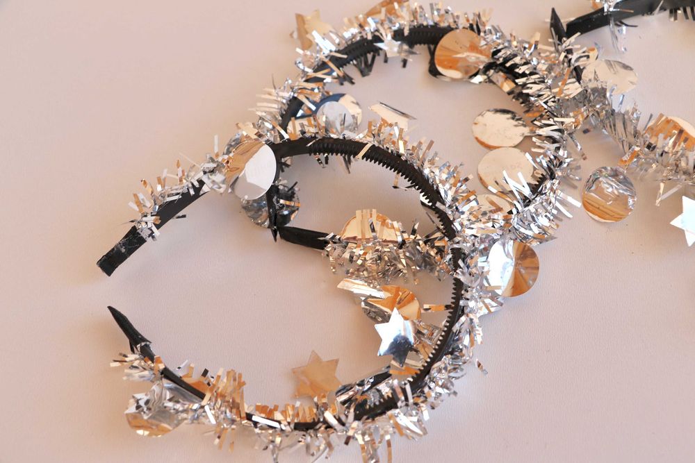 Новогодние обручи детские новые серебро