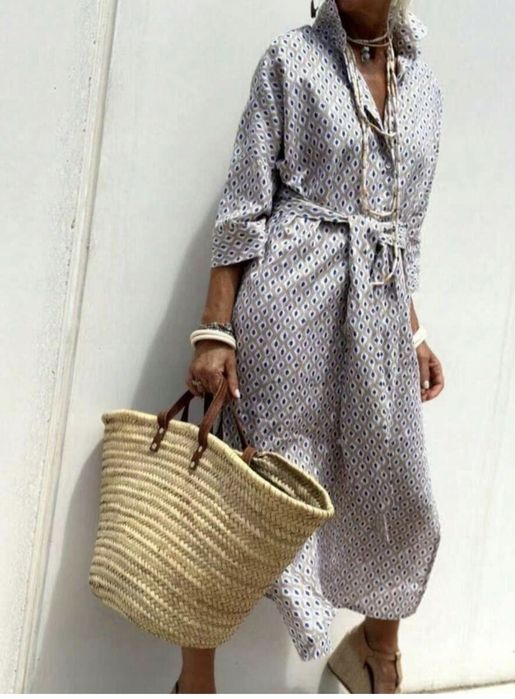 Piękna koszulowa sukienka, rozmiar M