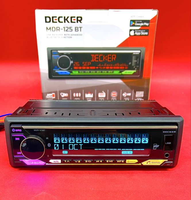 Автомагнітола Decker MDR-125/Decker MDR-122/якісні процесорні DSP-50W