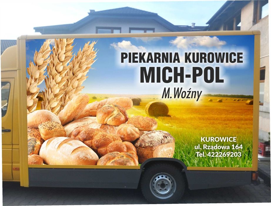 Reklama na samochód oklejanie busów witryn montaż reklam całe Tychy