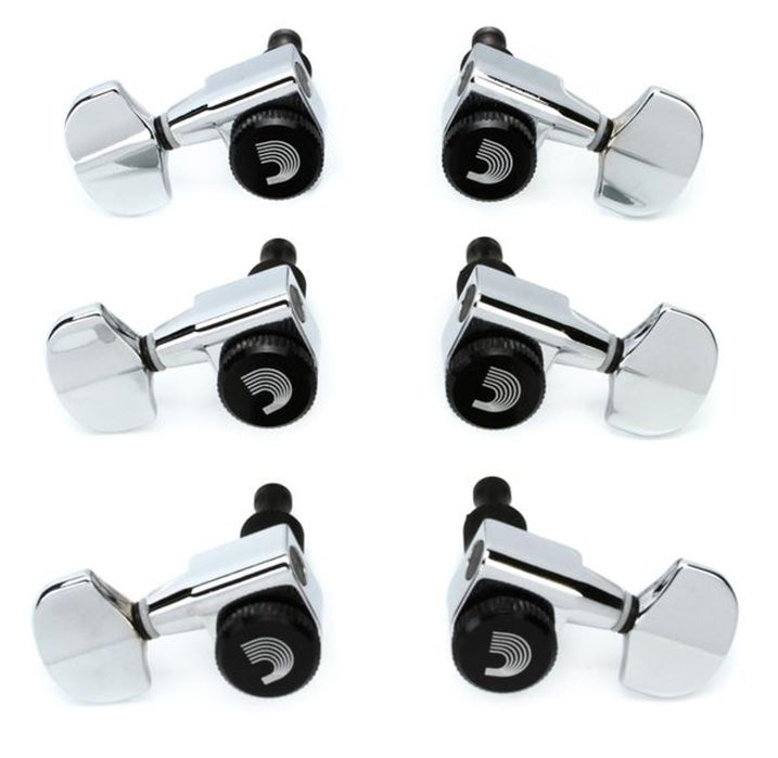 D'Addario Auto-Trim Locking Tuning Machine Set - Chrome