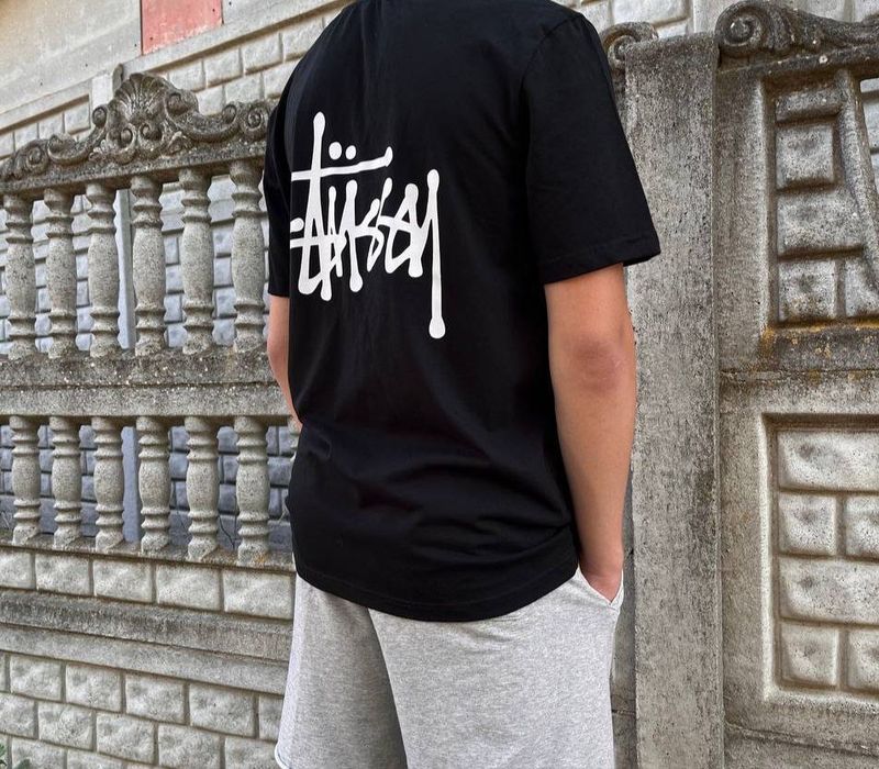 Футболка Stussy базова / Футболка Стусі чорна / Майка Стуси Stussy