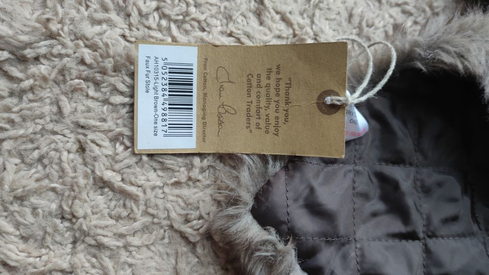 Роскошный интересный сьемный меховой воротник Cotton TRADERS