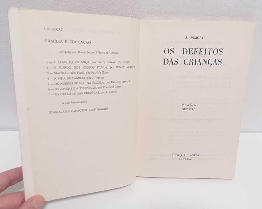 Os Defeitos das Crianças, de J. Vimort