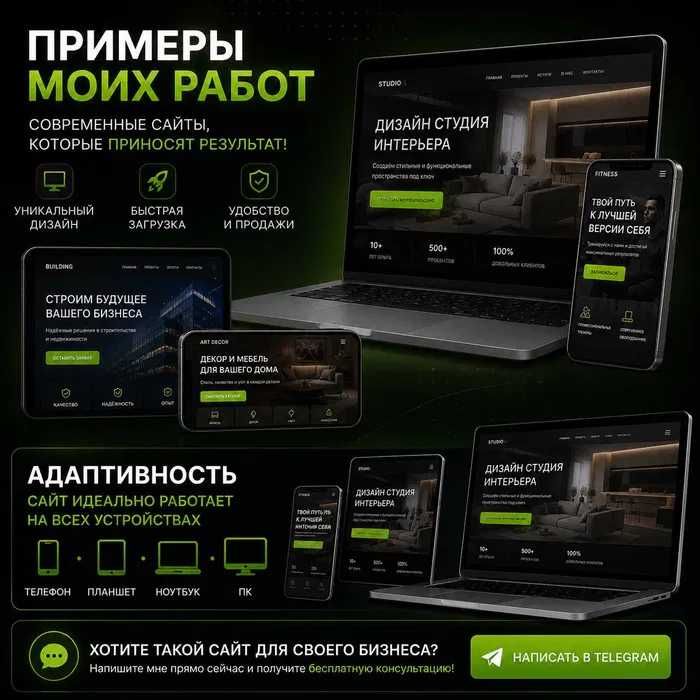 Сайт под ключ от 1000 грн | Сделаю всё за Вас | Готовый сайт за 3–5 дней