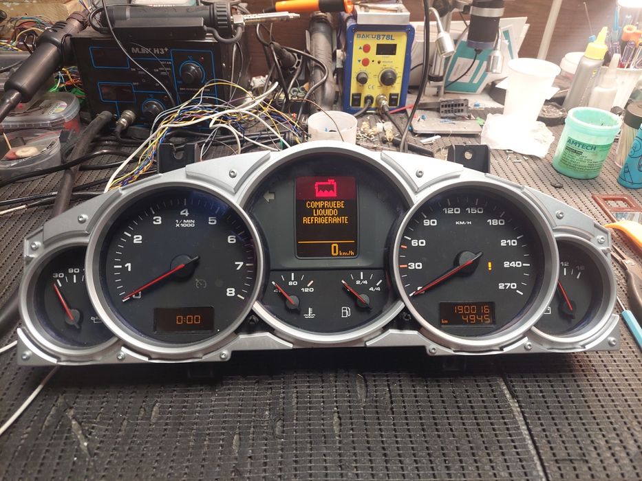 Porsche Cayenne display lcd novo para quadrante reparaçao com garantia