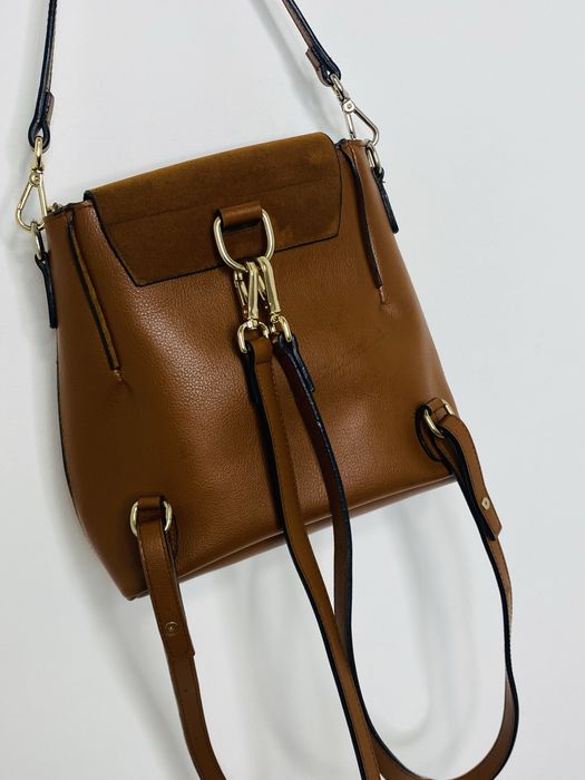 Женская кожаная сумка рюкзак Chloe