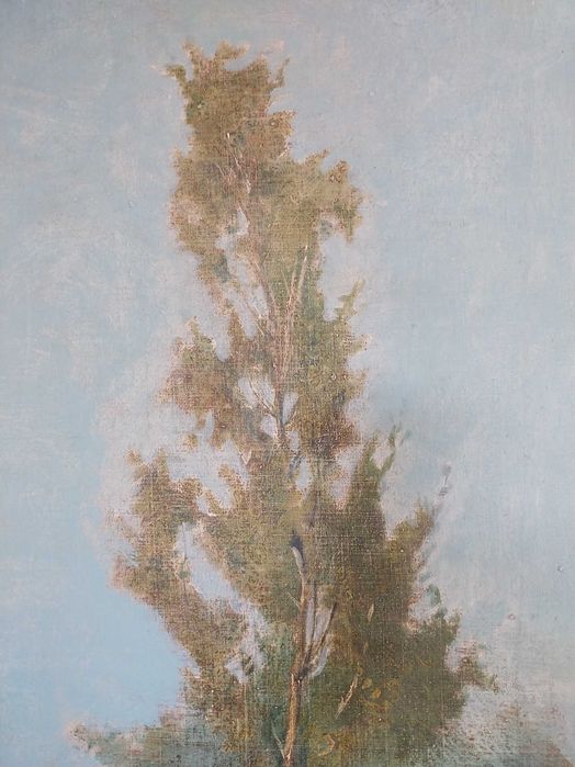 quadro a óleo com paisagem, 120 x 93 cm