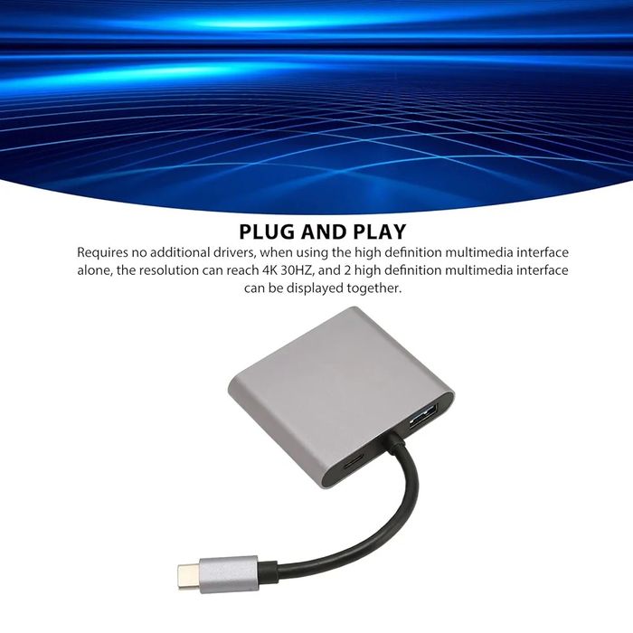 Adapter 4w1 Hub usb C na Hdmi stacja dokujaca