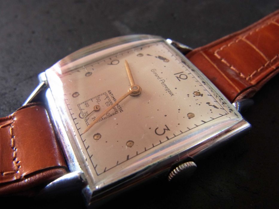 GIRARD PERREGAUX CURVEX art deco, vintage,jumbo.-31x31mm.1954rok.TOP !