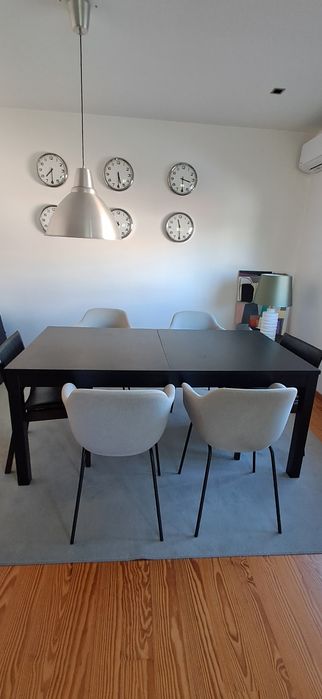 Mesa extensível preta