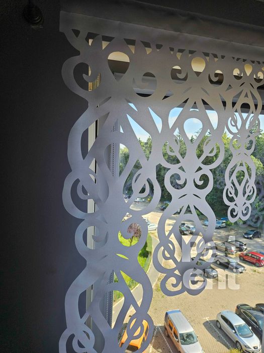 Firana panele ekranowe 60x100 cm żakardowe 2 sztuki na okno białe