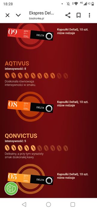 Express delta q nowy gwarancja i kapsułki 10 szt gratis