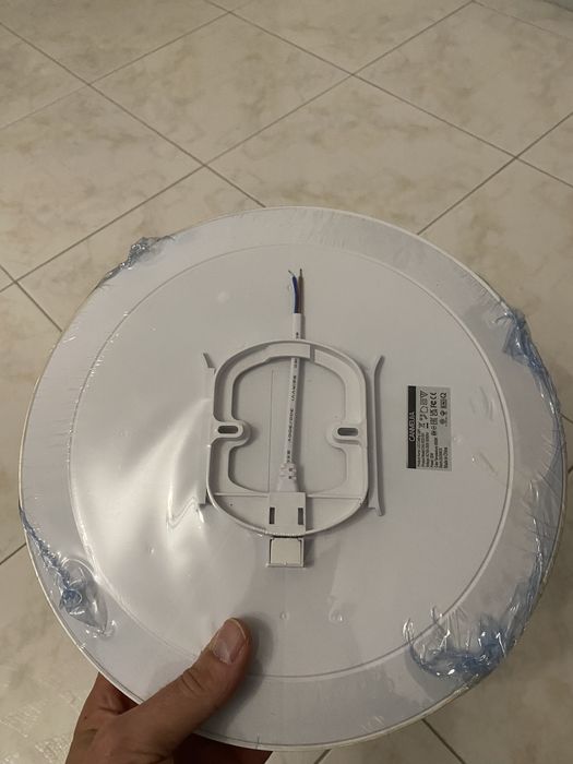 Dois Candeeiros de led com orla dourada 30 cm