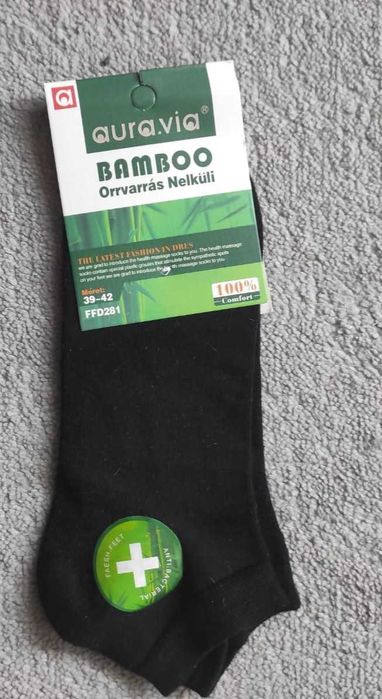 Stopki aura.via Bamboo (FFD281) czarne 1 para 39-42