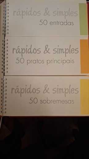 Livro de Cozinha 150 fichas com receitas rápidas