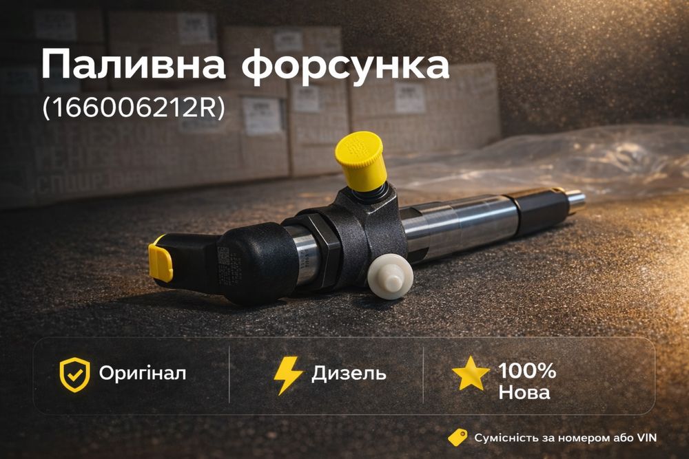 Паливна форсунка 166006212R 1.5 дизель K9K (оригінал/нова)