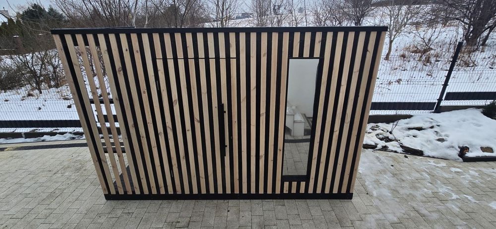 Nowoczesny Domek Narzędziowy z drewutnią Modern Box Plus