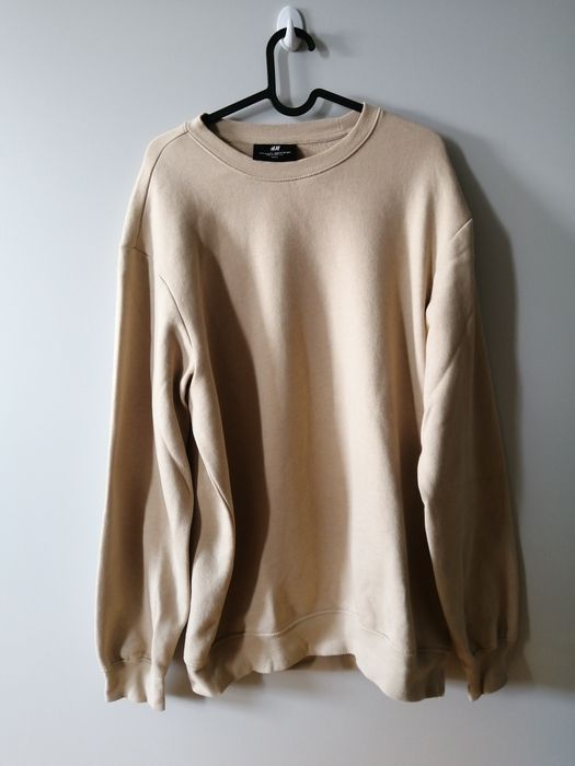Bluza crewneck H&m beżowa basic M/L