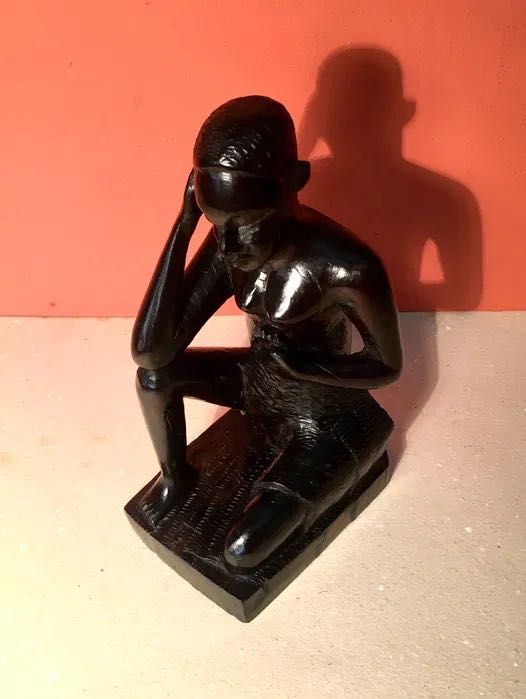 ARTE AFRICANA - anos 60/70 - altura 17 cm/s