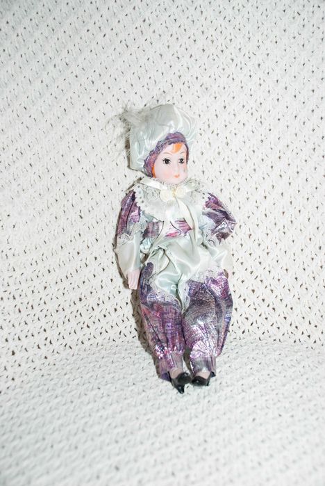 Кукла фарфоровая винтажная арлекин винтаж кукла фарфор