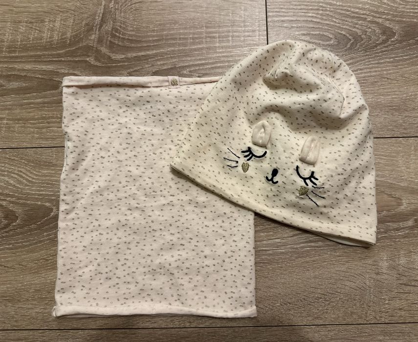 Komplet przejściowy czapka z kominem