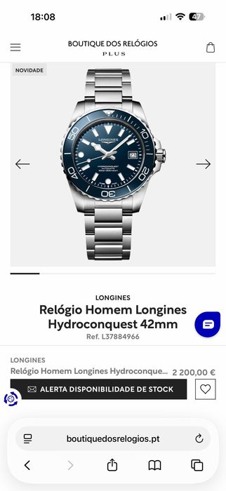 LONGINES HYDROCONQUEST - NOVO MODELO - 42 mm Automático Azul – Full Set – Maio 2026