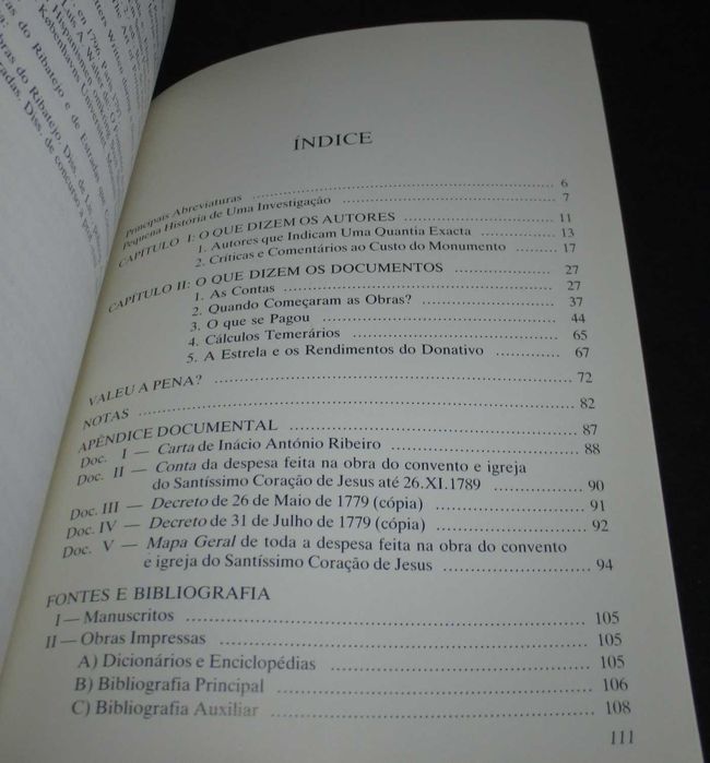 Livro Quanto custou a Basílica da Estrela? Luís Walter de Vasconcelos
