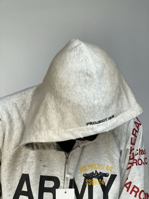 Project G/R Grailz zip up hoodie худи серая сіре худі зіпка зип