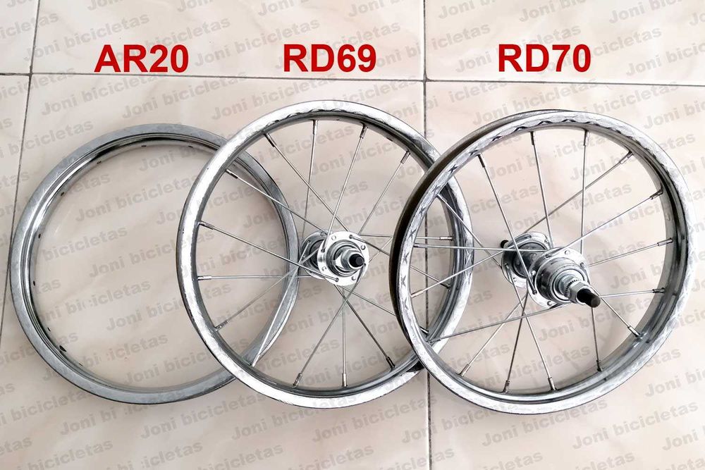 Rodas e aros de bicicleta (12, 14, 16, 18, 20, 24)
