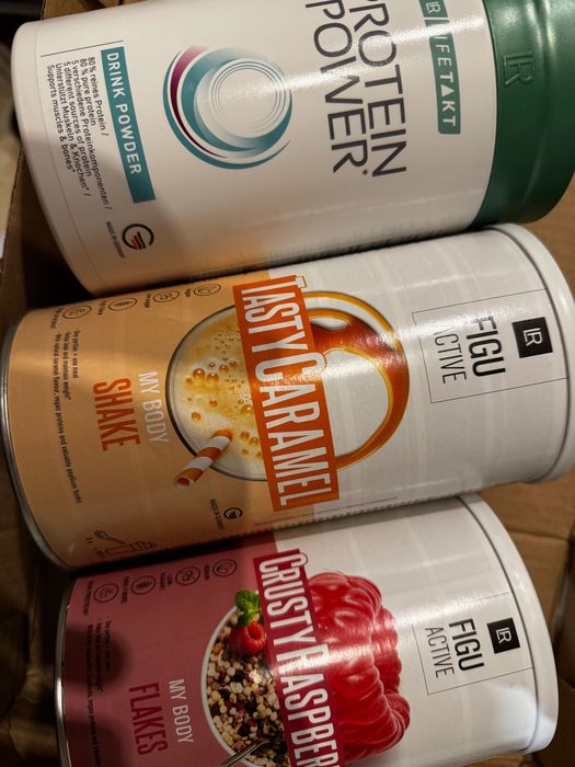 Zestaw 3 puszki Figu active   płatki karamelia protein power bialko