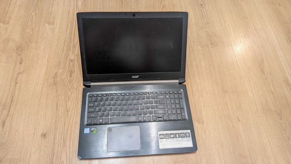 Laptop Biurowy Używany Acer Aspire 7, i7-8750H, 32GB RAM, GTX 1050Ti