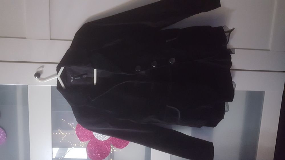 Marynarka i spódniczka 134 czarny zestaw galowy