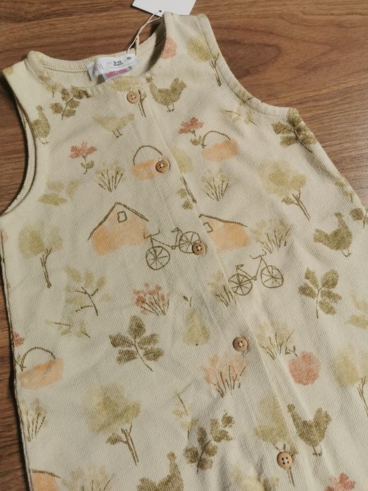 Ogrodniczki rustykalne Zara unisex roz. 80