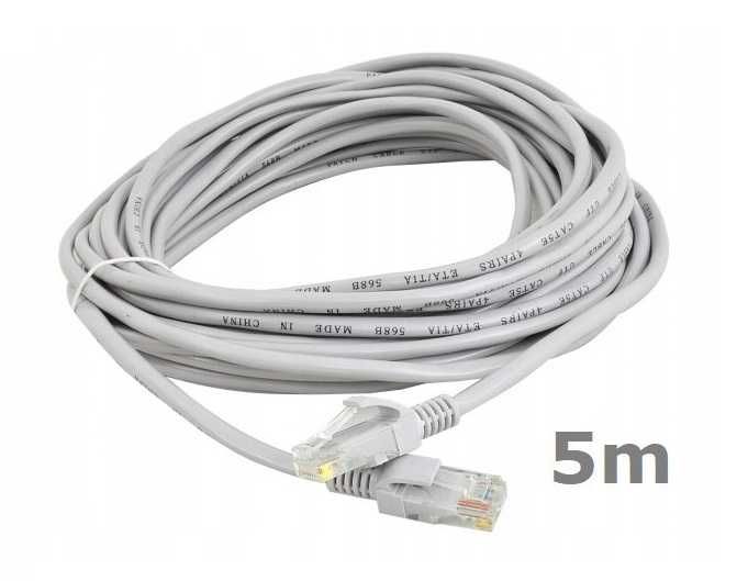 Kabel Sieciowy Lan ethernet skrętka RJ45 UTP 5m Cat5E * Video-Play