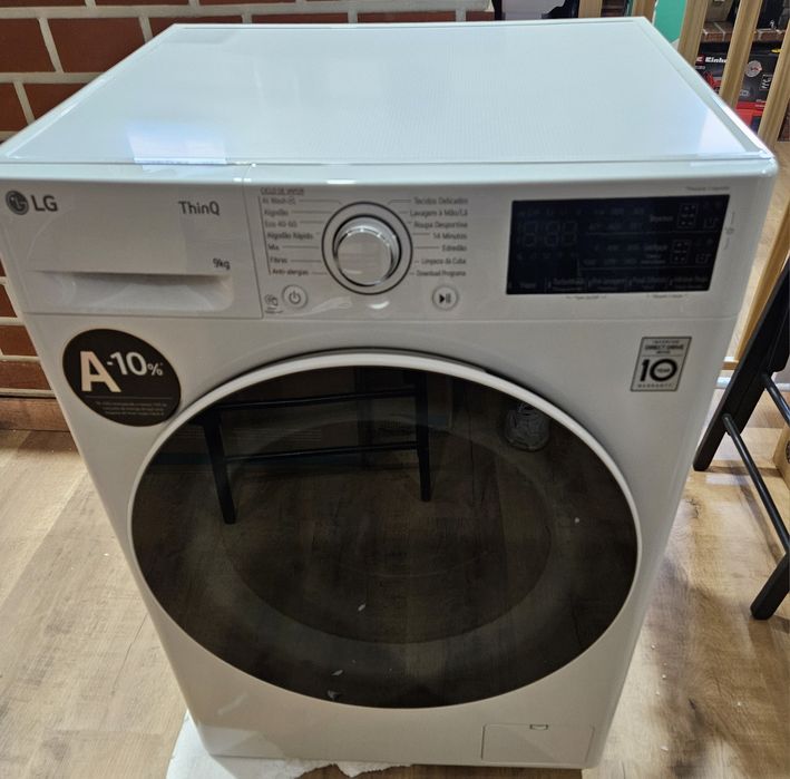 Máquina de Lavar Roupa LG 9Kg - Branca - 1400 Rpm - Nova c/garantia