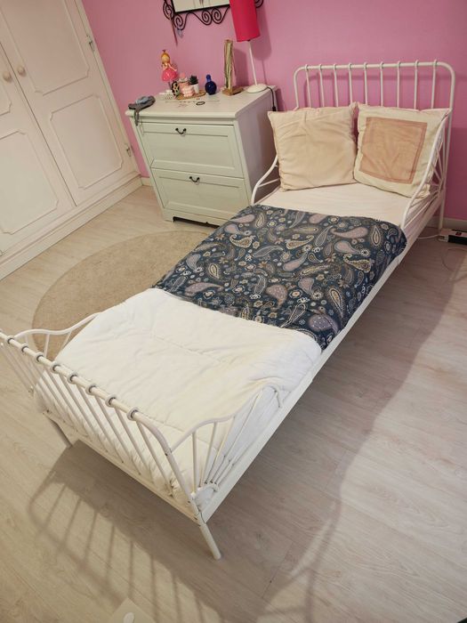 Cama extensivel IKEA MINNEN, Branca, 80x200cm