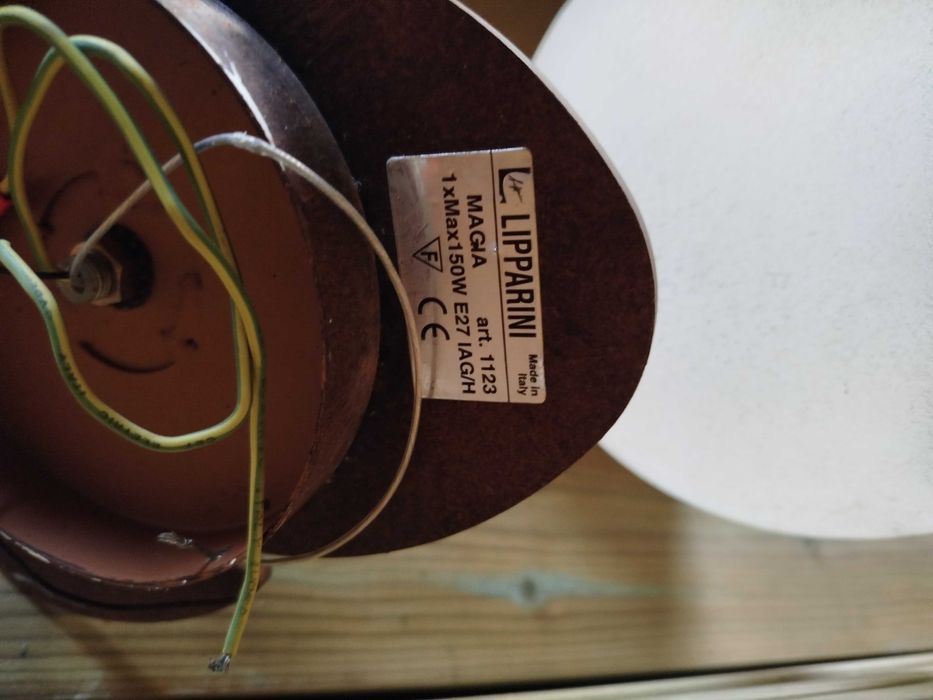 Candeeiro de parede -Mauro Lipparini / vidro murano e bronze