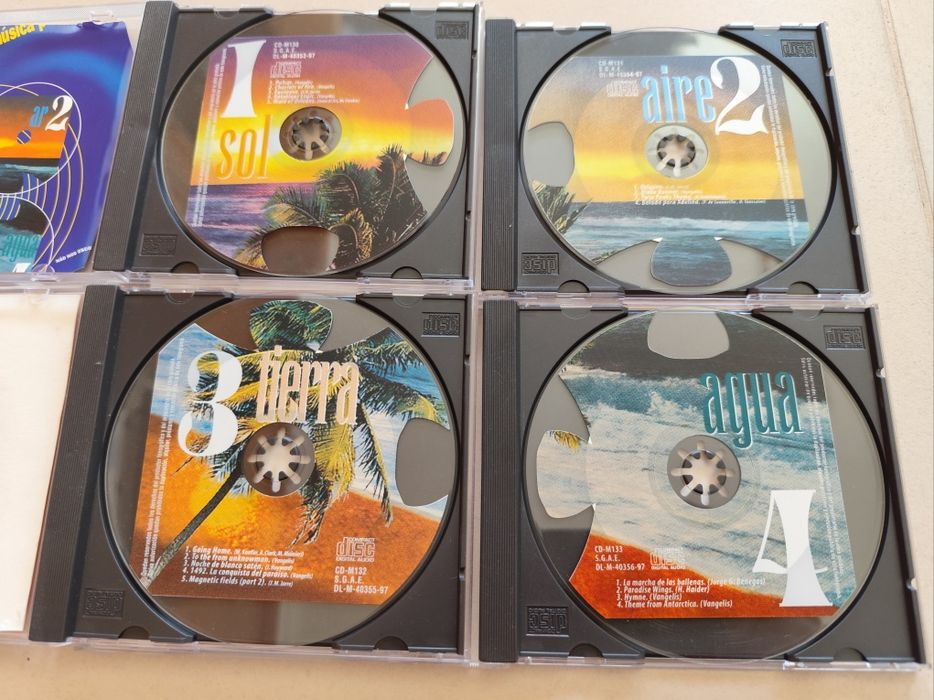 Lote de 4 CDs - Música Instrumental - Sol / Ar / Terra / Água