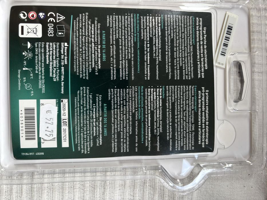 Eletroterapia - emplastro Urgo