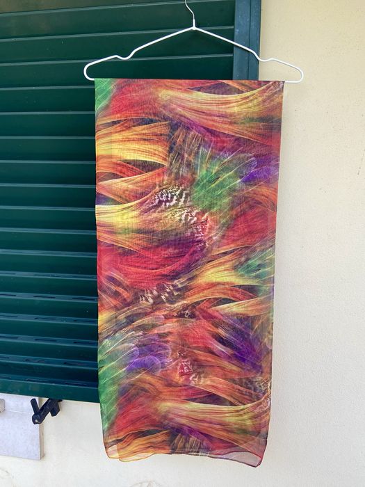 Lenço Seda colorido