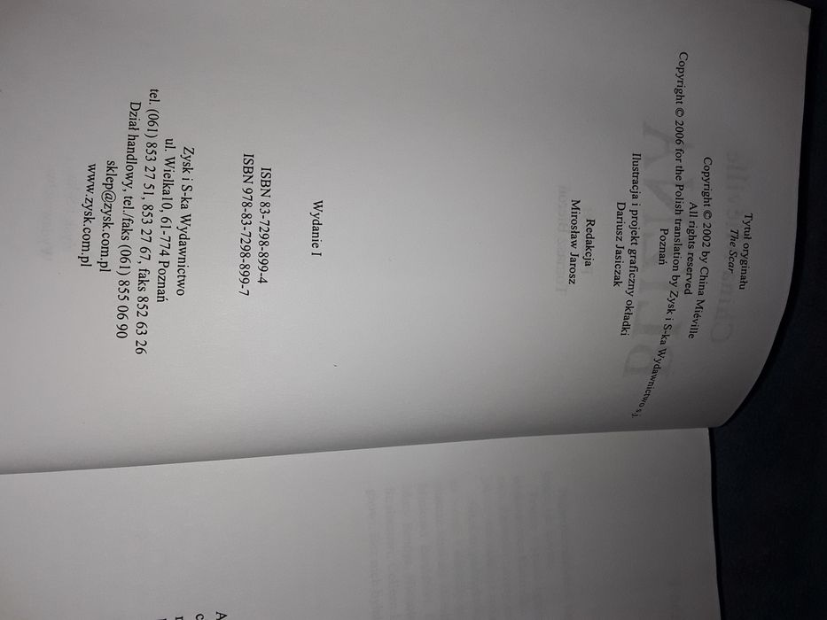 Blizna China mievvlle powieść science fiction fantastyka