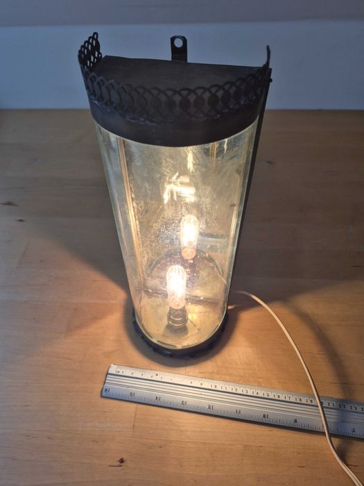 Lampka wisząca kolekcjonerska, antyk, miedź