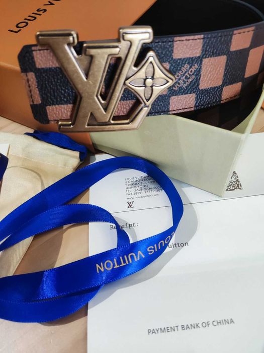 Pasek firmowy męski, damski, skóra Louis Vuitton od reki 84-38