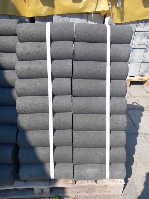 PROMOCJA. Palisada betonowa 30cm fi 10cm  GRAFITOWA gat 1. 10,5szt/metr.
